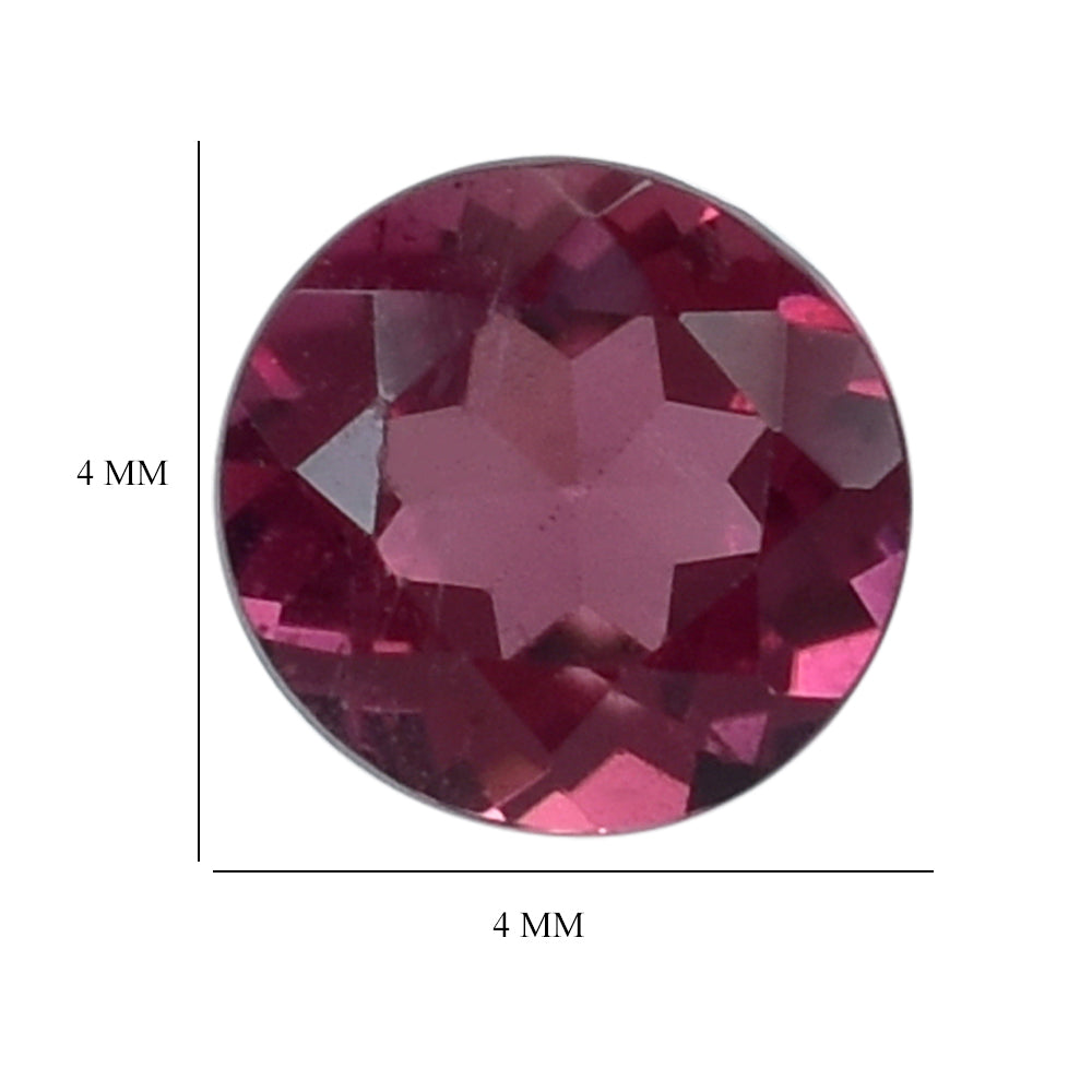 PINK TOURMALINE CUT ROUND 4MM 0.27 Cts.
