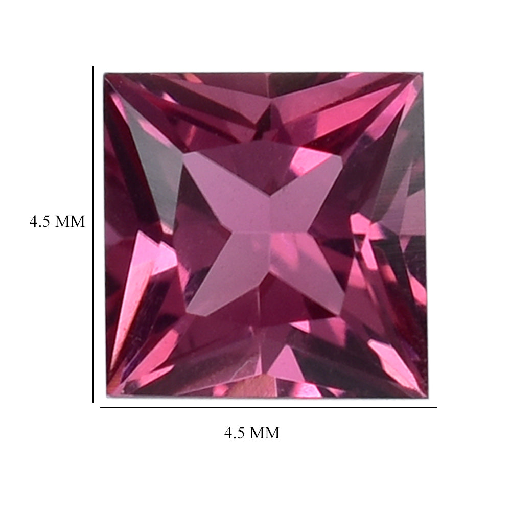 PINK TOURMALINE PRINCESS CUT SQUARE 4.50MM 0.59 Cts.