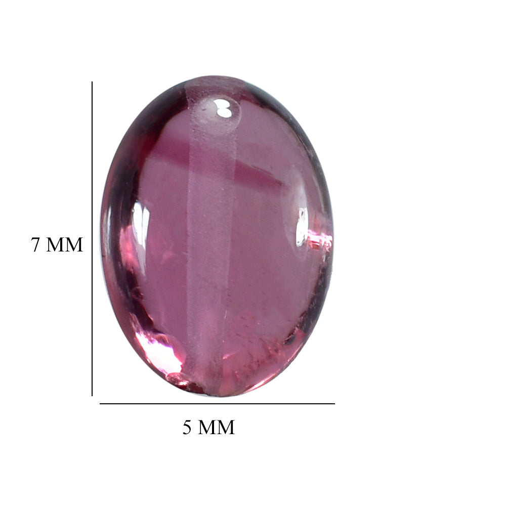 PINK TOURMALINE PLAIN TUMBLE (FULL DRILL) 7X5MM 1.16 Cts.