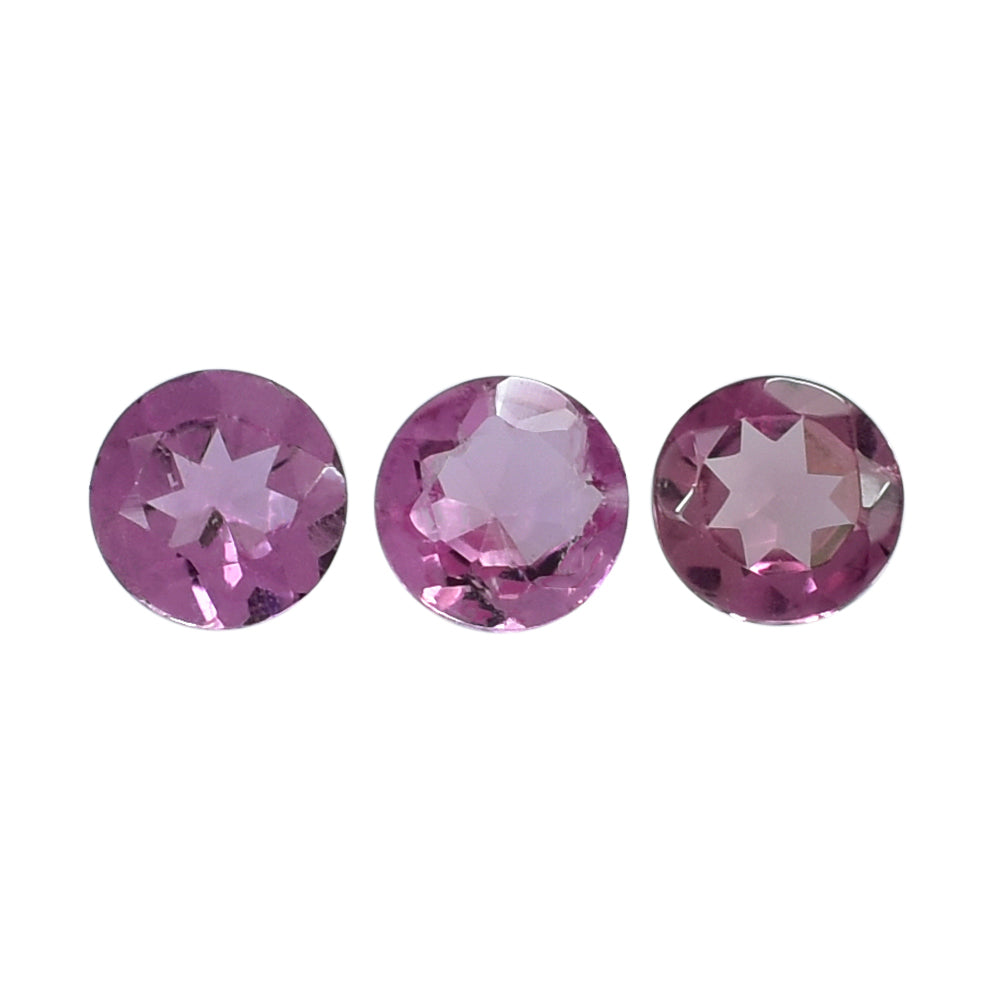 PINK TOURMALINE CUT ROUND 3MM 0.11 Cts.