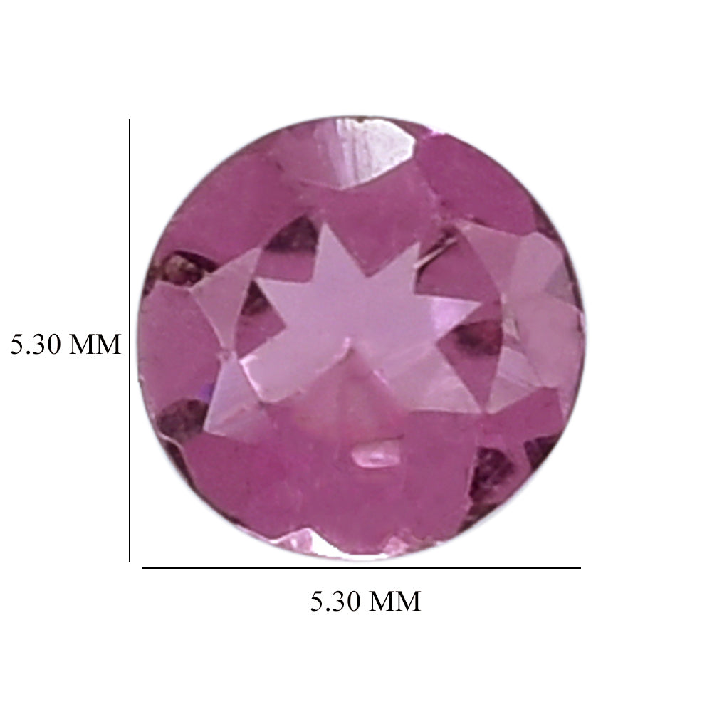 PINK TOURMALINE CUT ROUND 3MM 0.11 Cts.