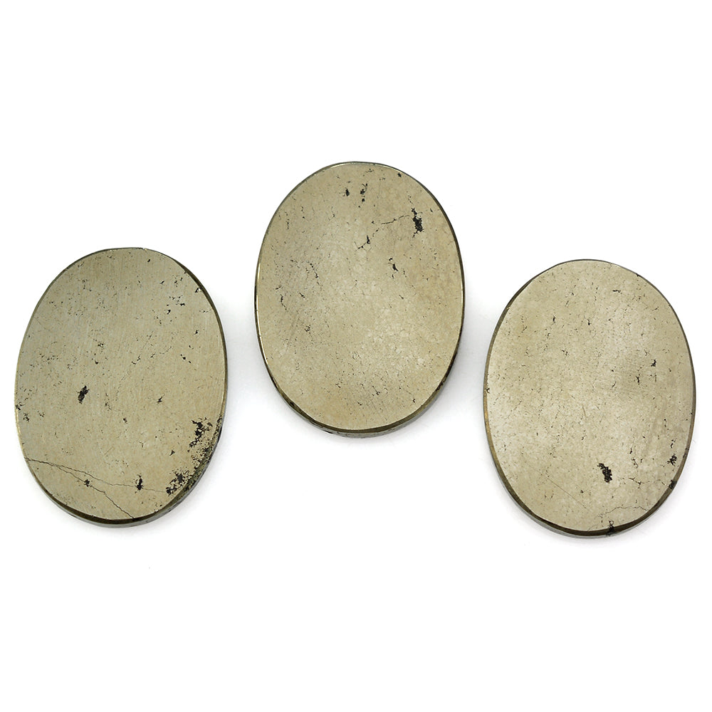 PYRITE OVAL PLATE 20X15MM 12.80 Cts.