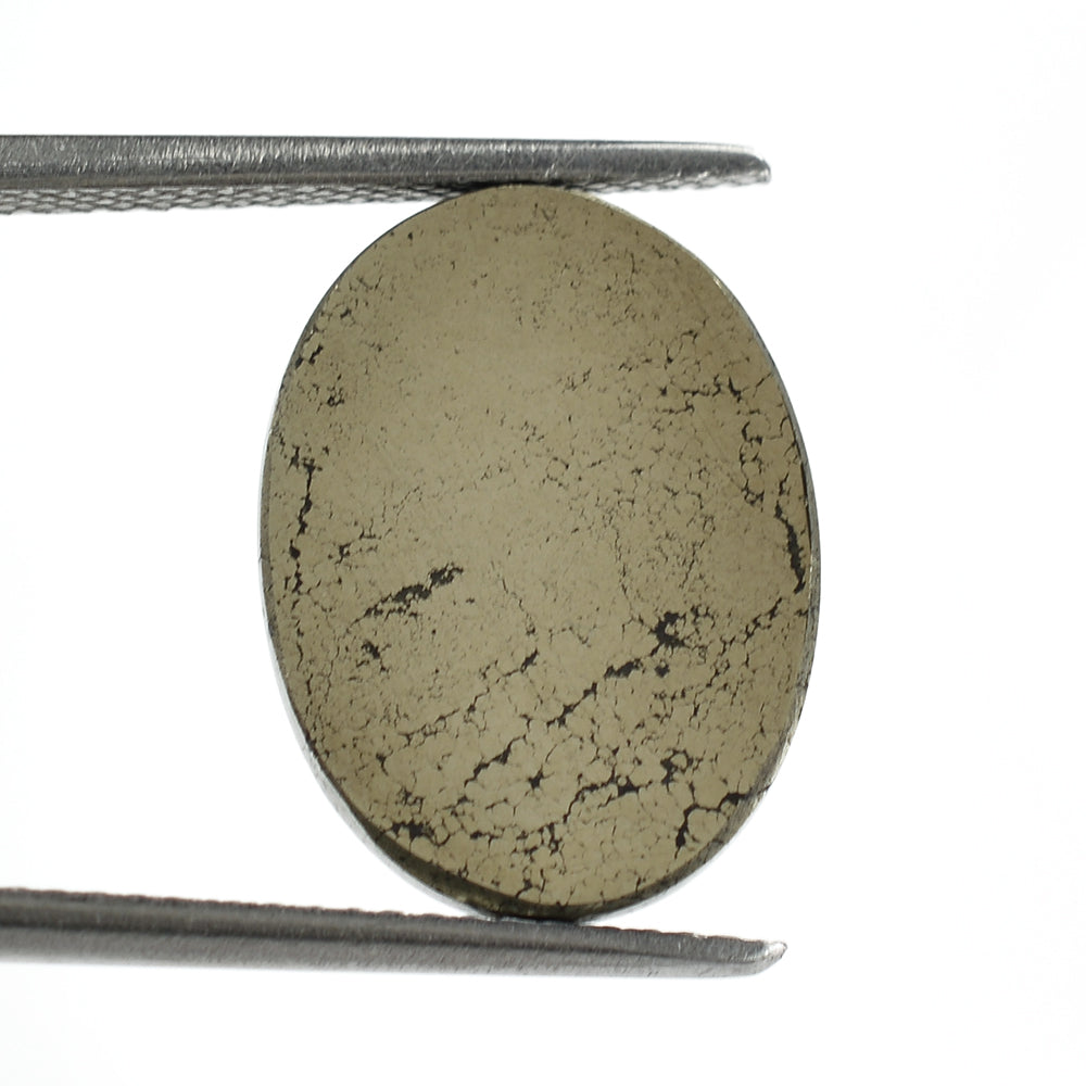PYRITE OVAL PLATE 16X12MM 7.92 Cts.