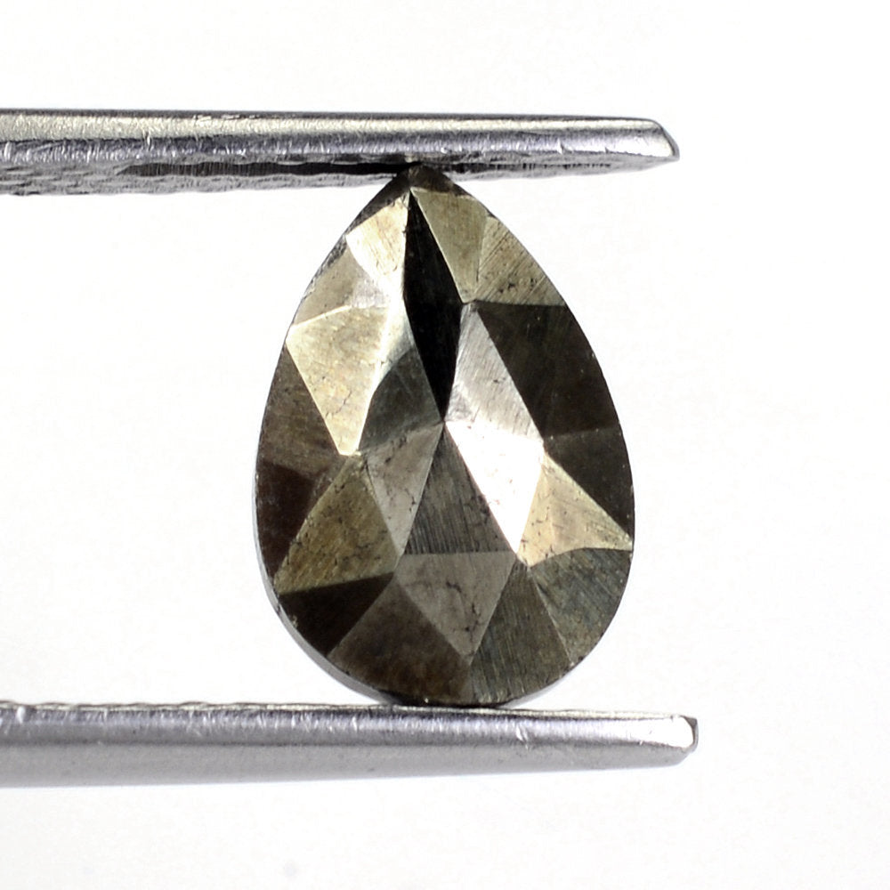 PYRITE ROSE CUT BRIOLETTE PEAR (FULL DRILL) 11X7.50MM 4.17 Cts.