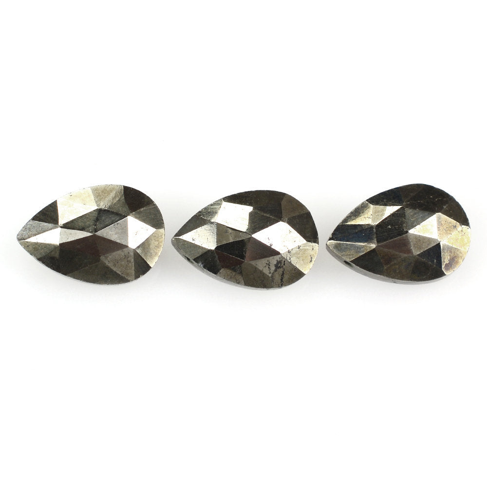 PYRITE ROSE CUT BRIOLETTE PEAR (FULL DRILL) 11X7.50MM 4.17 Cts.