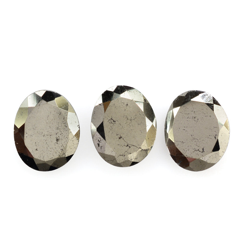 PYRITE ROSE CUT IRREGULAR OVAL 10X8MM 3.05 Cts.