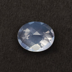 QUARTZ BLUE MOON CHECKER CUT (A/CLEAN) OVAL 12.00X10.00 MM 3.79 Cts.
