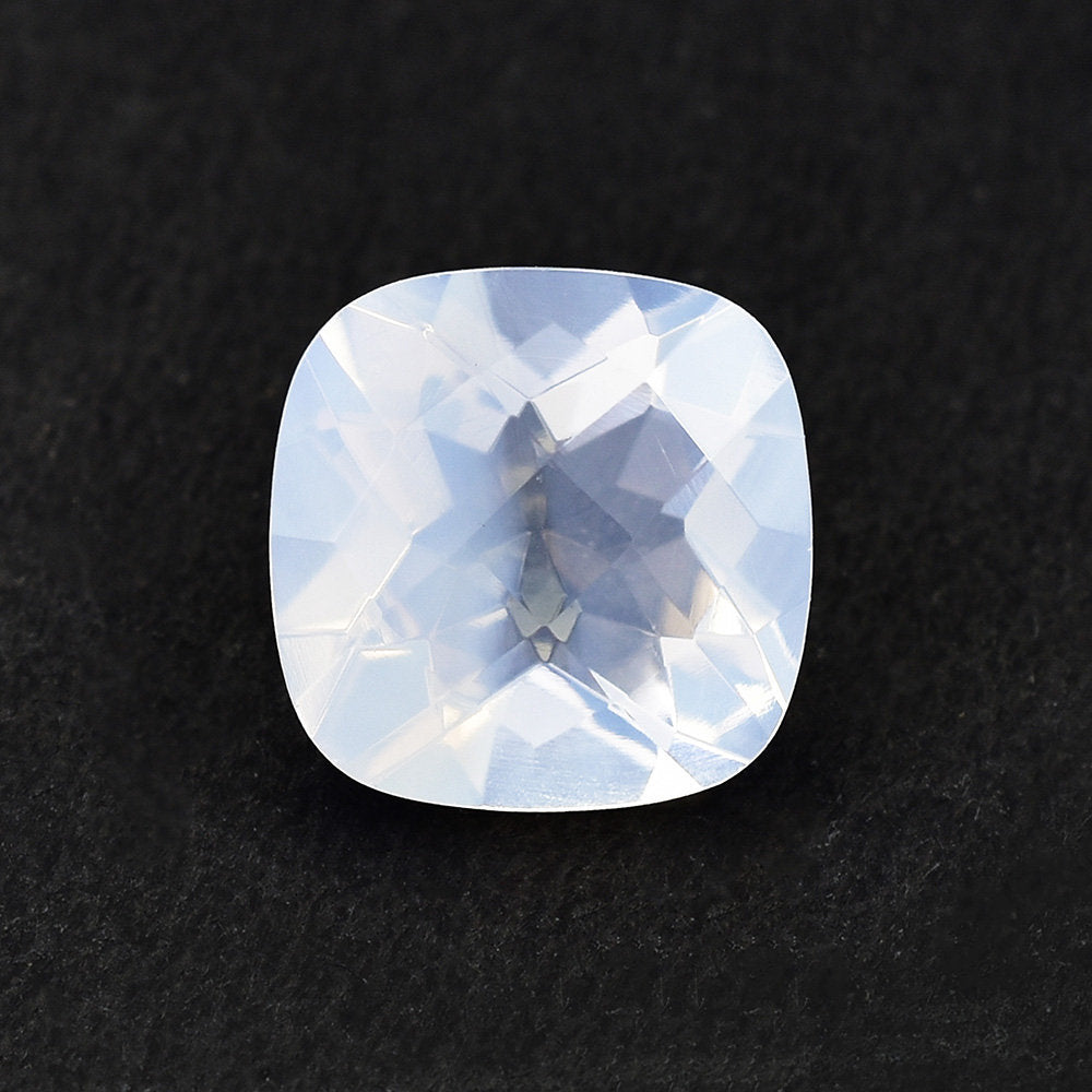 QUARTZ BLUE MOON CHECKER CUT (A/CLEAN) CUSHION 12.00X12.00 MM 6.26 Cts.