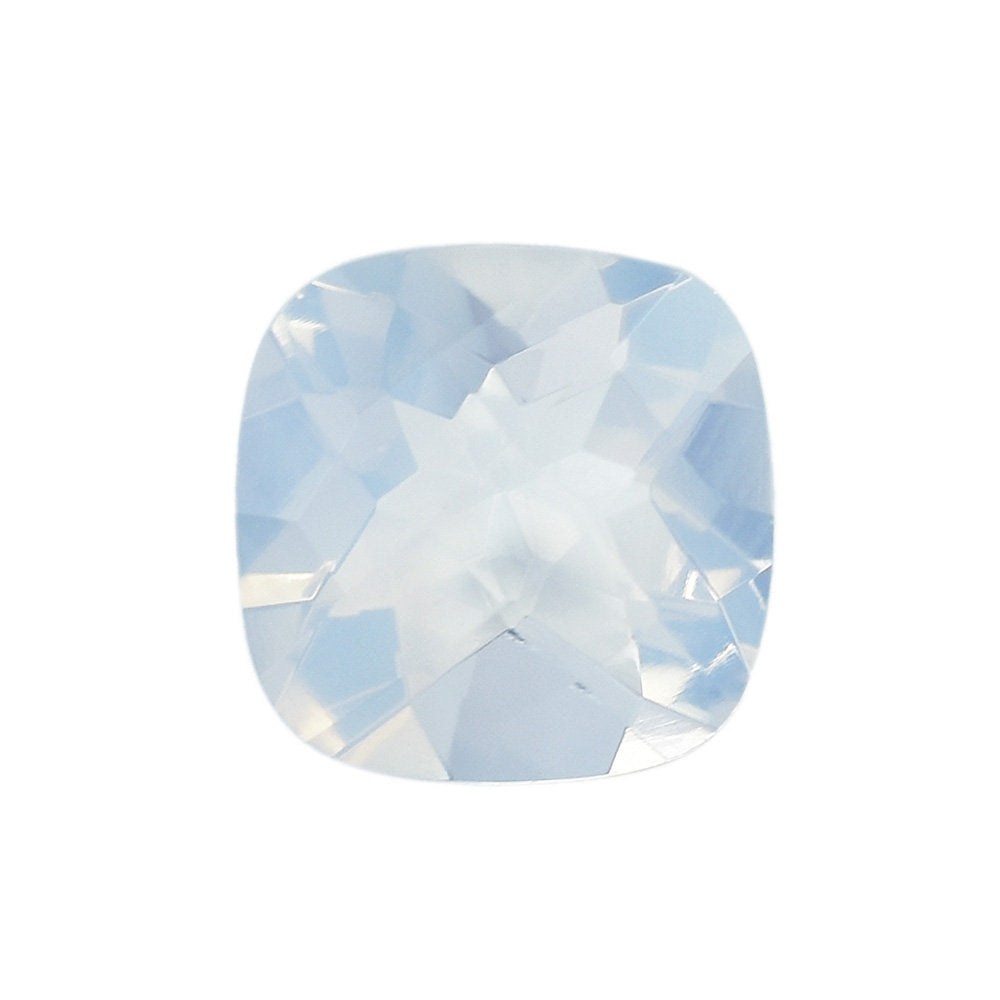 QUARTZ BLUE MOON CHECKER CUT (A/CLEAN) CUSHION 12.00X12.00 MM 6.26 Cts.