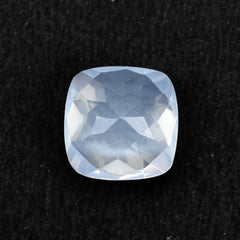 BLUE MOON QUARTZ CHECKER CUT CUSHION (A/CLEAN) 10.00X10.00 MM 3.93 Cts.