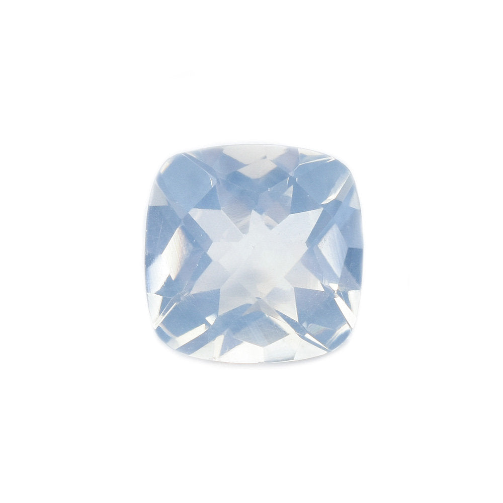 BLUE MOON QUARTZ CHECKER CUT CUSHION (A/CLEAN) 10.00X10.00 MM 3.93 Cts.