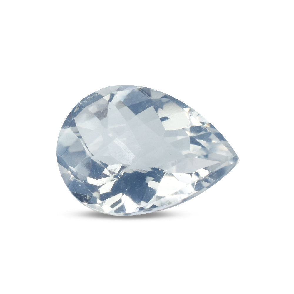 BLUE MOON QUARTZ CHECKER CUT PEAR (A/CLEAN) 16.00X12.00 MM 7.38 Cts.