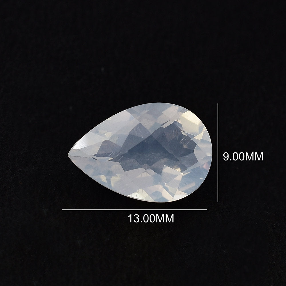 QUARTZ BLUE MOON CHECKER CUT (A/CLEAN) PEAR 13.00X9.00 MM 3.41 Cts.