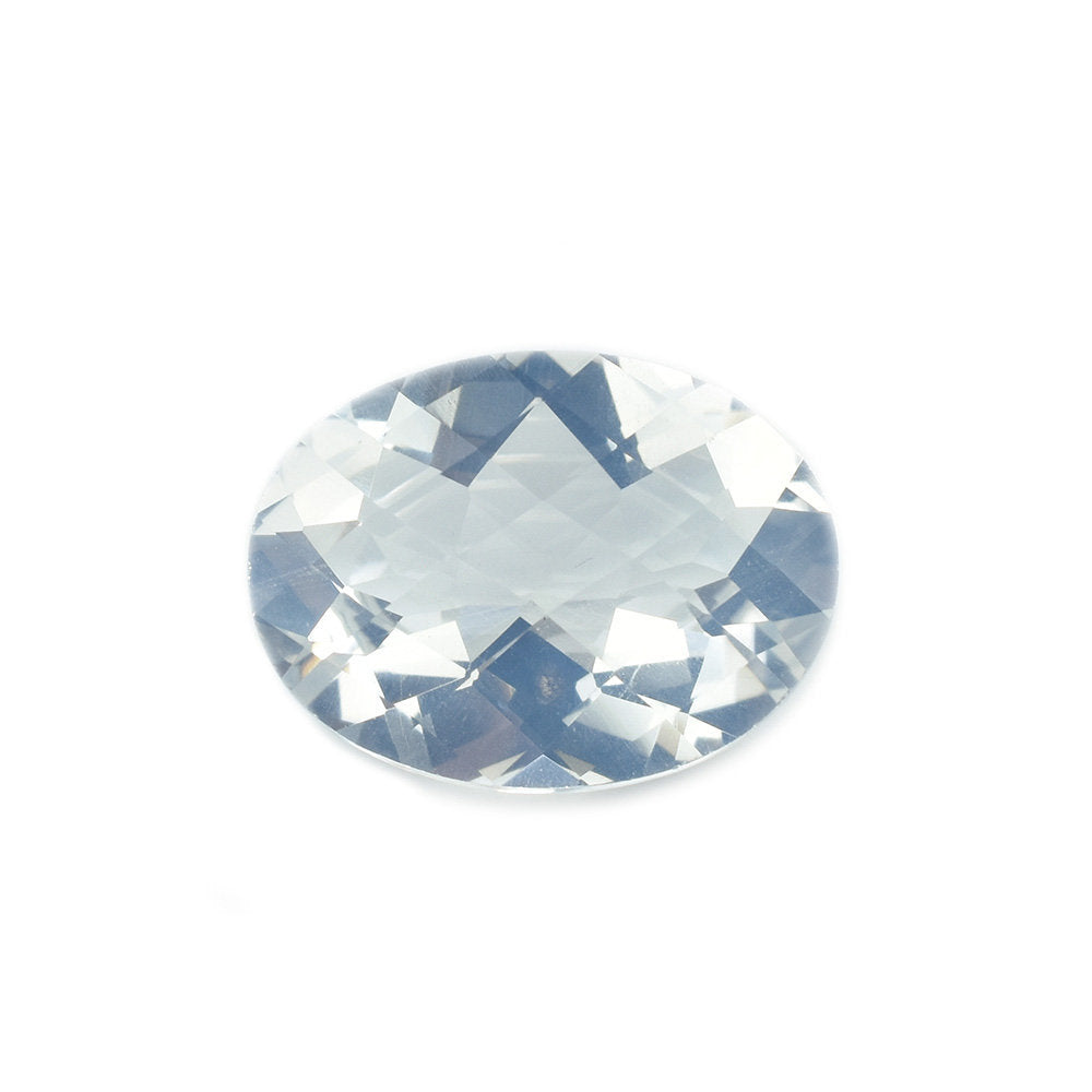 BLUE MOON QUARTZ CHECKER CUT OVAL (A/CLEAN) 16.00X12.00 MM 7.61 Cts.