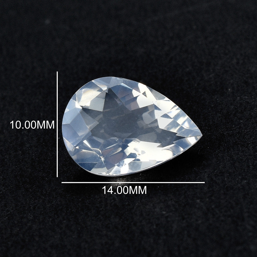 BLUE MOON QUARTZ CHECKER CUT PEAR (A/CLEAN) 14.00X10.00 MM 4.62 Cts.