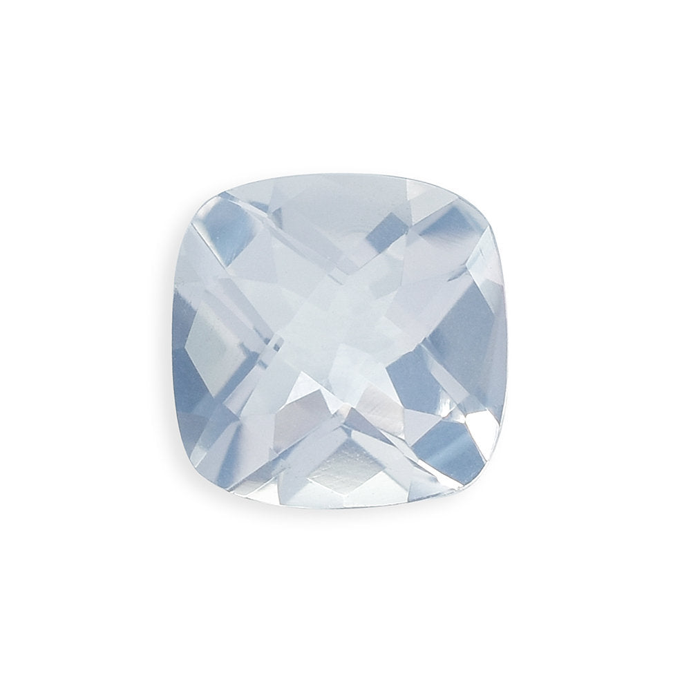 QUARTZ BLUE MOON CHECKER CUT (A/CLEAN) CUSHION 11.00X11.00 MM 4.65 Cts.