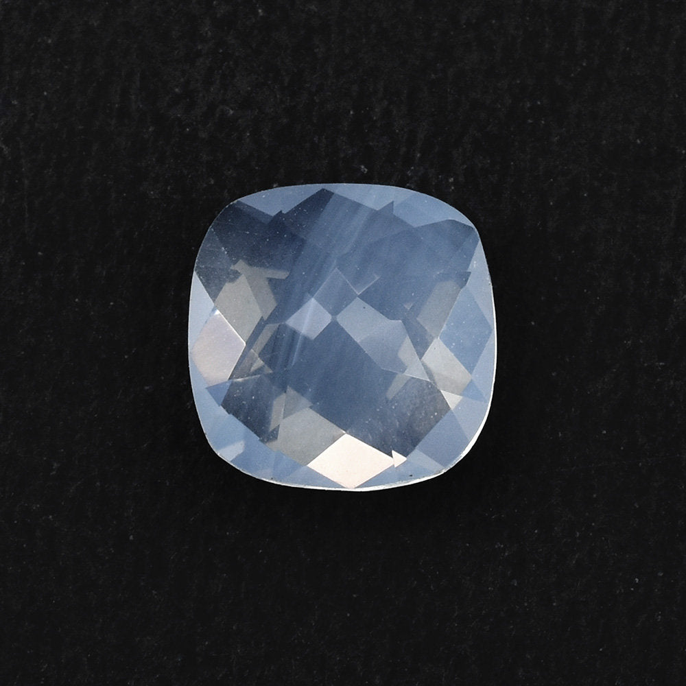 BLUE MOON QUARTZ CHECKER CUT CUSHION (A/CLEAN) 9.00X9.00 MM 2.78 Cts.