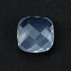 BLUE MOON QUARTZ CHECKER BRIOLETTE CUSHION (A/CLEAN) 12.00X12.00 MM 5.47 Cts.