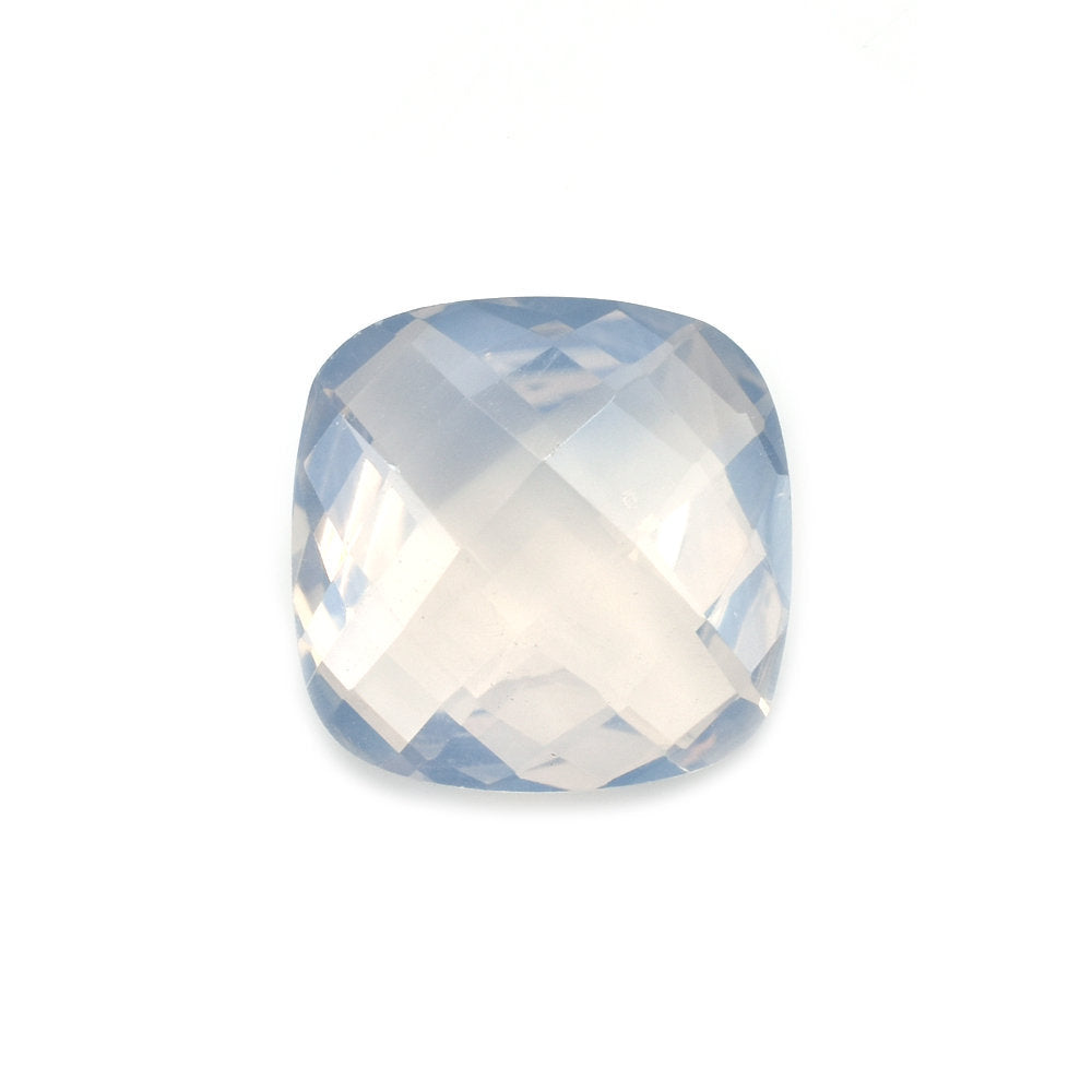 BLUE MOON QUARTZ CHECKER BRIOLETTE CUSHION (A/CLEAN) 12.00X12.00 MM 5.47 Cts.