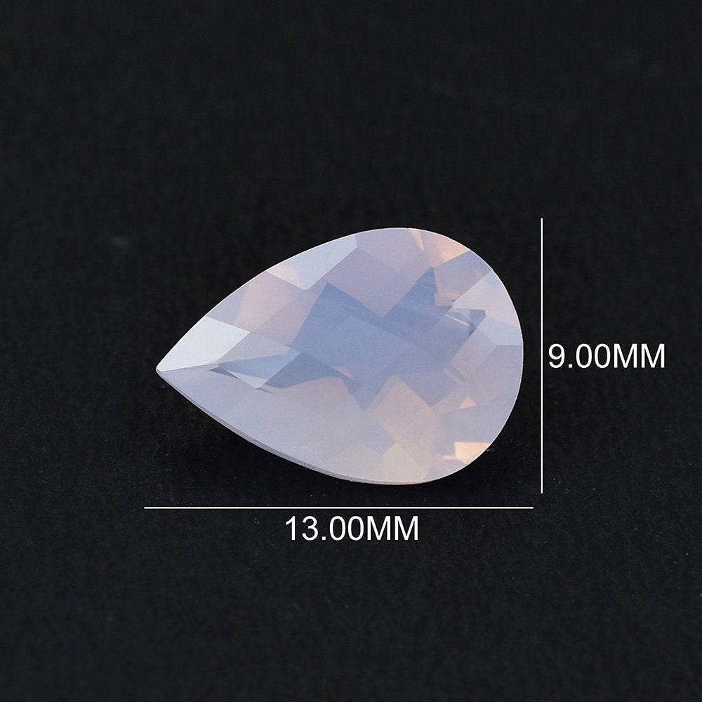 QUARTZ LAVENDER MOON CHECKER (A/CLEAN) PEAR 13.00X9.00 MM 3.20 Cts.
