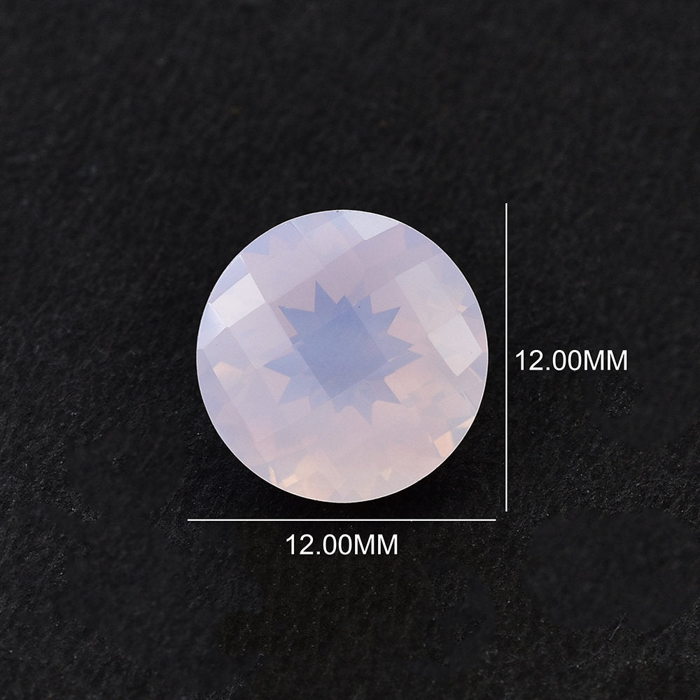 QUARTZ LAVENDER MOON CHECKER CUT (A/CLEAN) ROUND 12.00X12.00 MM 5.57 Cts.
