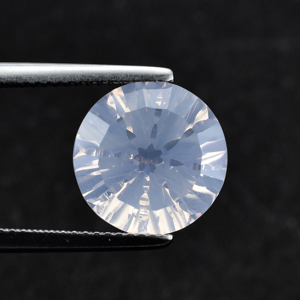 LAVENDER MOON QUARTZ CONCAVE CUT ROUND (A/CLEAN) 12.00X12.00 MM 5.10 Cts.