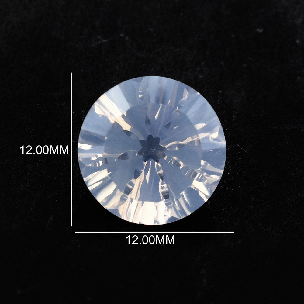LAVENDER MOON QUARTZ CONCAVE CUT ROUND (A/CLEAN) 12.00X12.00 MM 5.10 Cts.