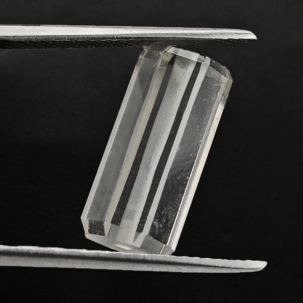 CRYSTAL STEP CUT BARREL (FULL DRILL 1MM) (HI) 14.50X7MM 7.43 Cts.