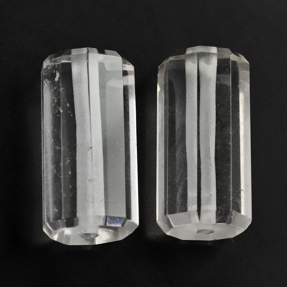 CRYSTAL STEP CUT BARREL (FULL DRILL 1MM) (HI) 14.50X7MM 7.43 Cts.