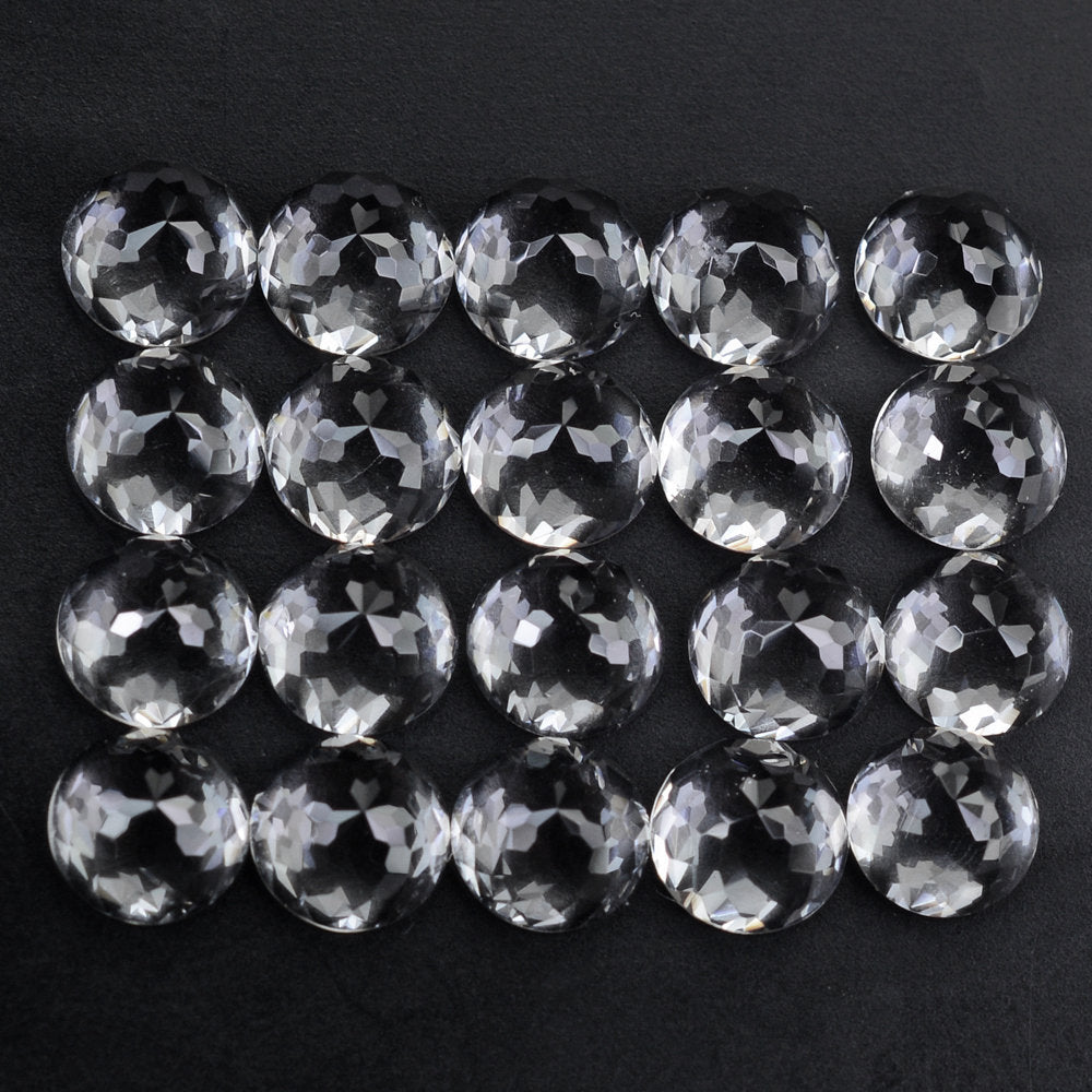 CRYSTAL FLOWER CUT ROUND CAB 6MM 0.76 Cts.