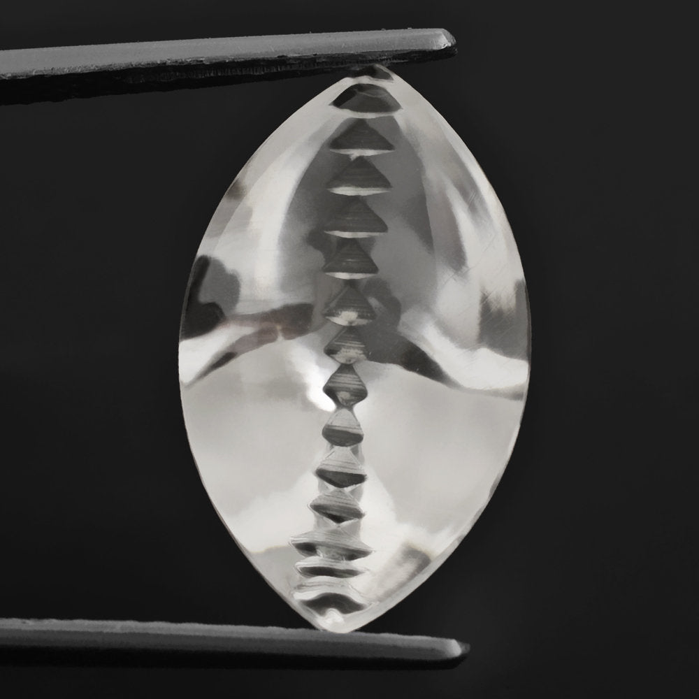 CRYSTAL BUFFTOP ZIP CUT BACK MARQUISE 20X12MM 9.89 Cts.