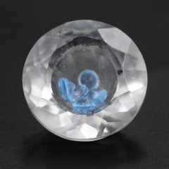 CRYSTAL CUT ROUND WITH (INSIDE SWISS BLUE TOPAZ CUT ROUND 1.50MM) 8MM 1.81 Cts.
