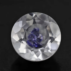 CRYSTAL CUT ROUND (WITH INSIDE IOLITE CUT ROUND 1.5MM) 8MM 1.86 Cts.