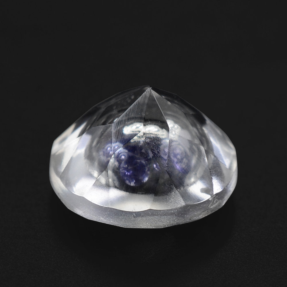 CRYSTAL CUT ROUND (WITH INSIDE IOLITE CUT ROUND 1.5MM) 8MM 1.86 Cts.