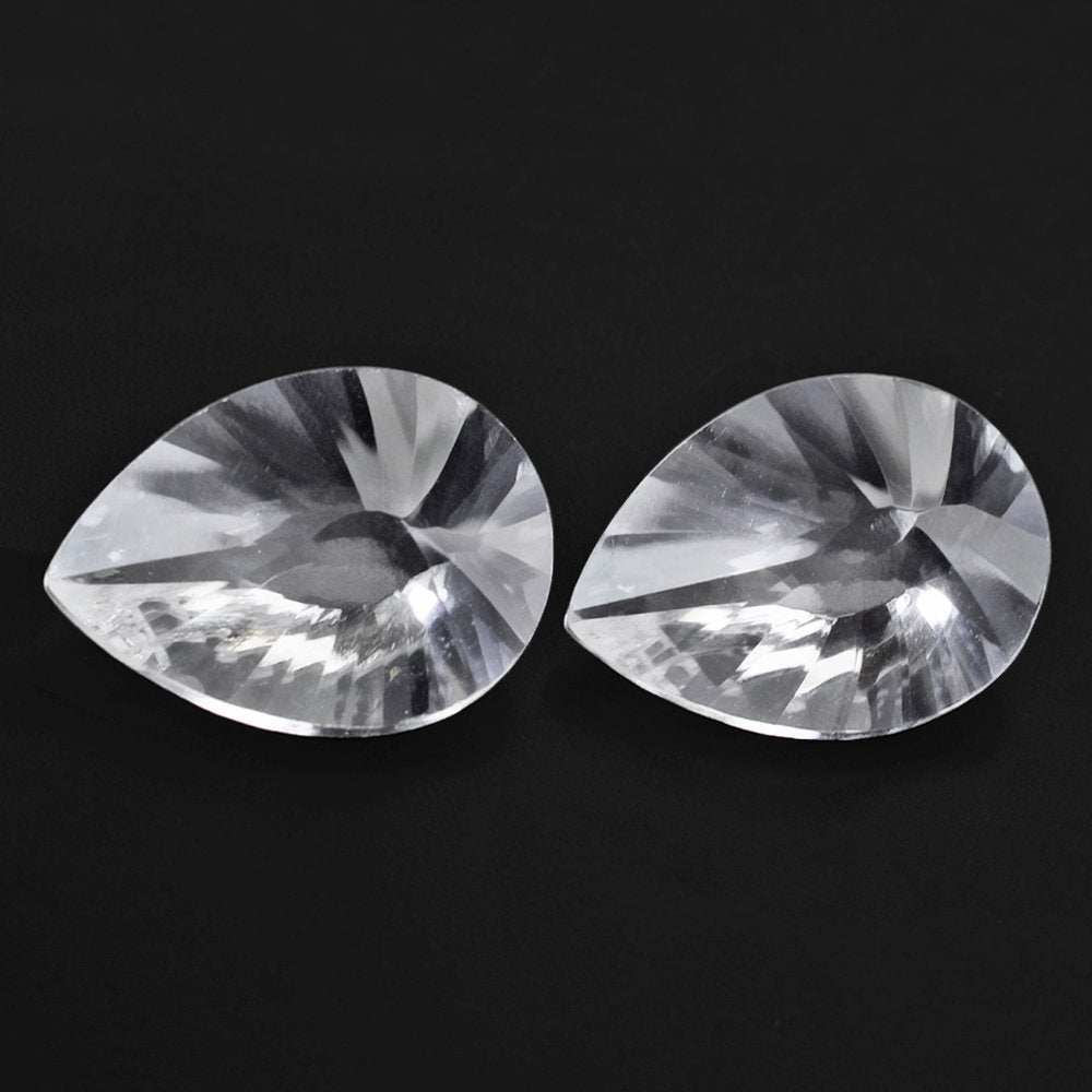CRYSTAL CONCAVE BRIOLETTE PEAR 14X10MM 3.90 Cts.