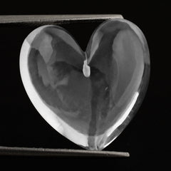 CRYSTAL LENTIL HEART (HALF DRILL) 20MM 29.21 Cts.