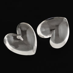 CRYSTAL LENTIL HEART (HALF DRILL) 20MM 29.21 Cts.