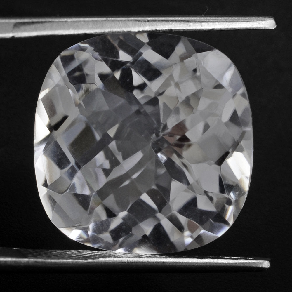CRYSTAL CHECKER CUT CUSHION 16MM 14.63 Cts.