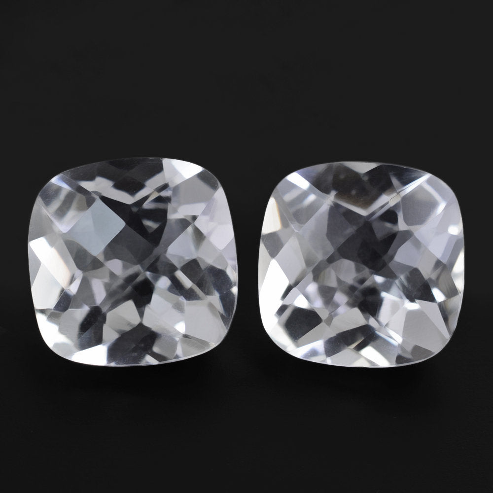 CRYSTAL CHECKER CUT CUSHION 12MM 6.29 Cts.