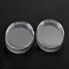 CRYSTAL OVAL PLATES 12X10MM 4.23 Cts.