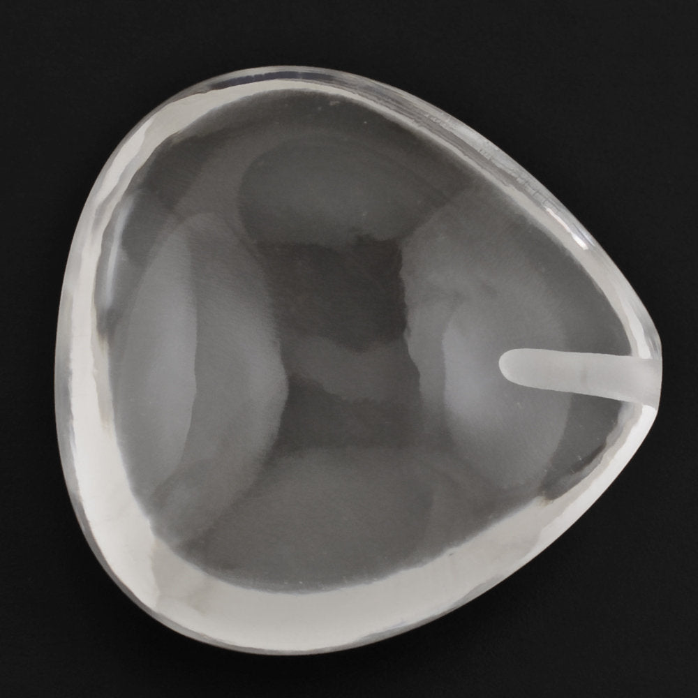 CRYSTAL LENTIL HEART (HALF DRILL) 20MM 27.33 Cts.
