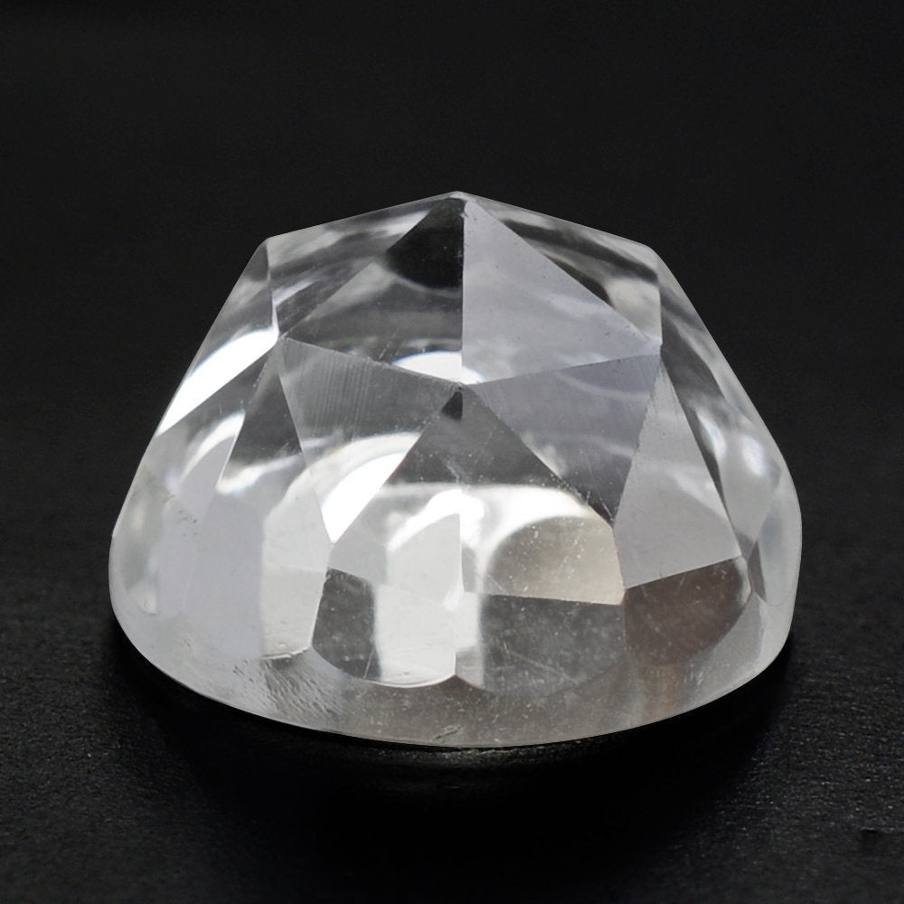 CRYSTAL ROSE CUT HIGH DOME ROUND CAB 10MM 4.28 Cts.