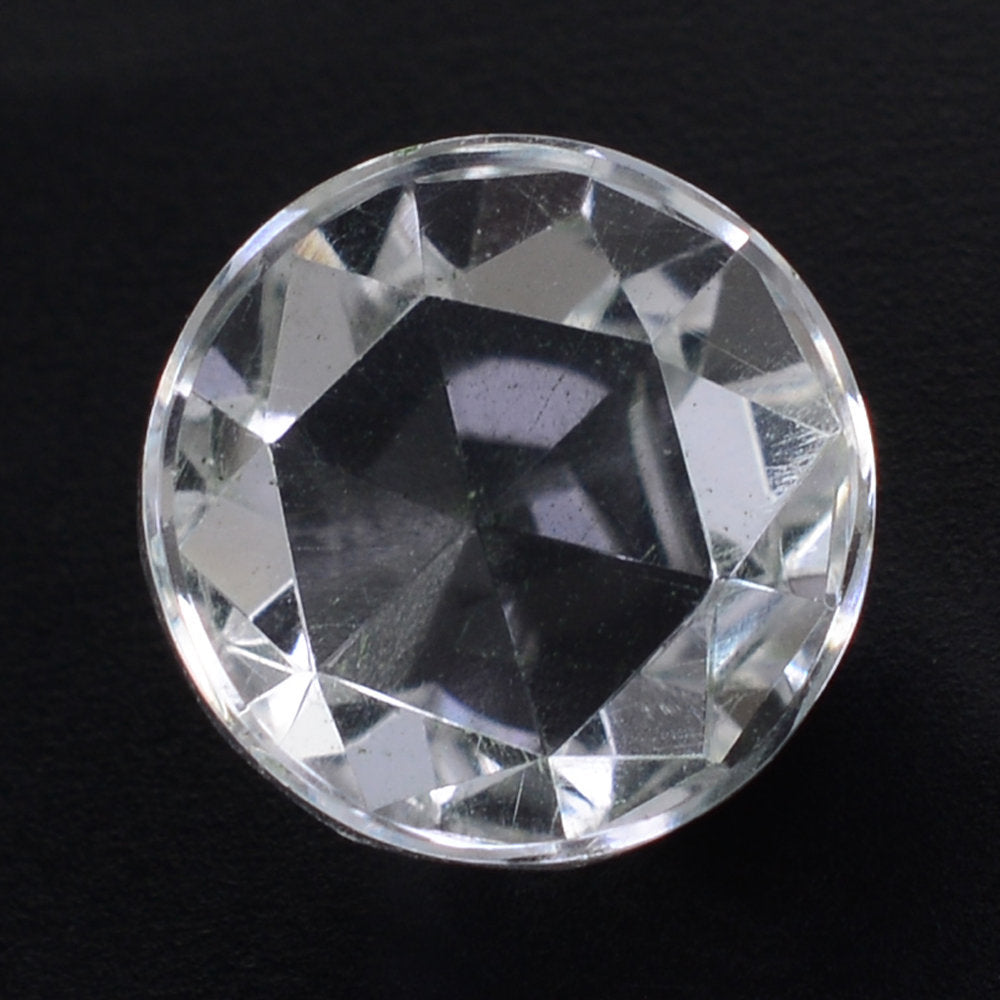 CRYSTAL ROSE CUT HIGH DOME ROUND CAB 10MM 4.28 Cts.