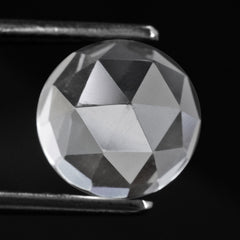 CRYSTAL ROSE CUT HIGH DOME ROUND CAB 10MM 4.28 Cts.