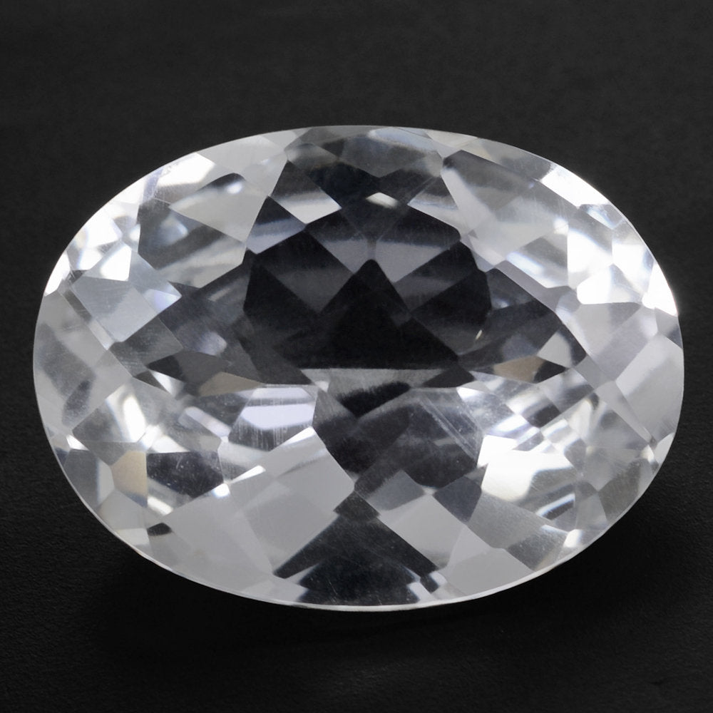 CRYSTAL CHECKER CUT OVAL 20X15MM 15.04 Cts.