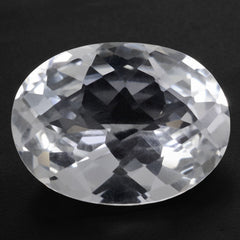 CRYSTAL CHECKER CUT OVAL 20X15MM 15.04 Cts.