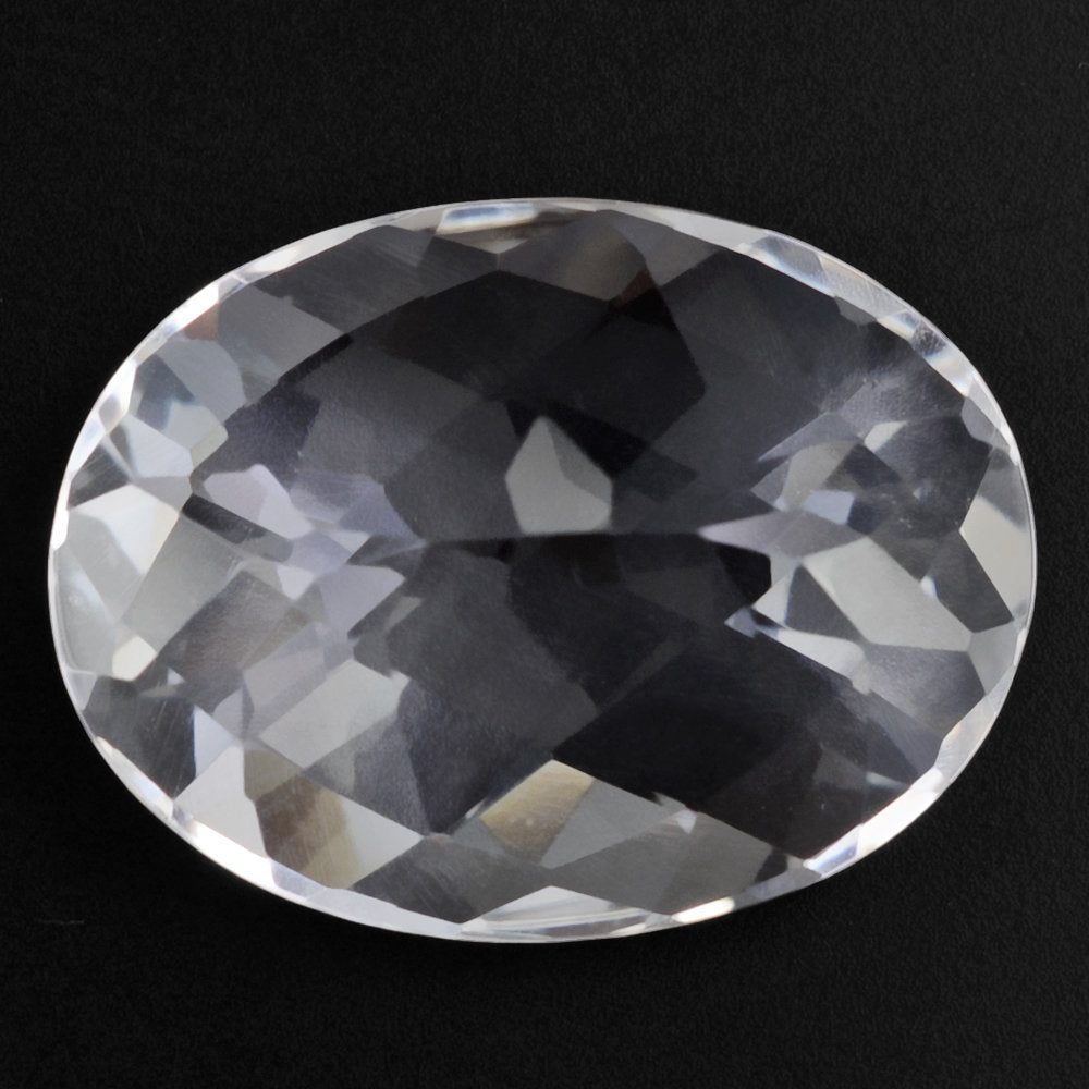 CRYSTAL CHECKER CUT OVAL 20X15MM 15.04 Cts.