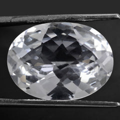 CRYSTAL CHECKER CUT OVAL 20X15MM 15.04 Cts.