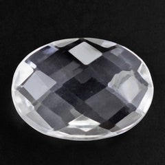 CRYSTAL BRIOLETTE OVAL WITH GROOVE IN GIRDLE 14X10MM 6.39 Cts.