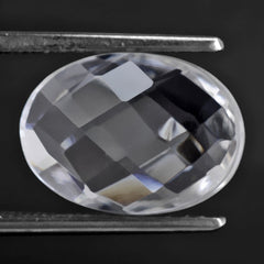 CRYSTAL BRIOLETTE OVAL WITH GROOVE IN GIRDLE 14X10MM 6.39 Cts.